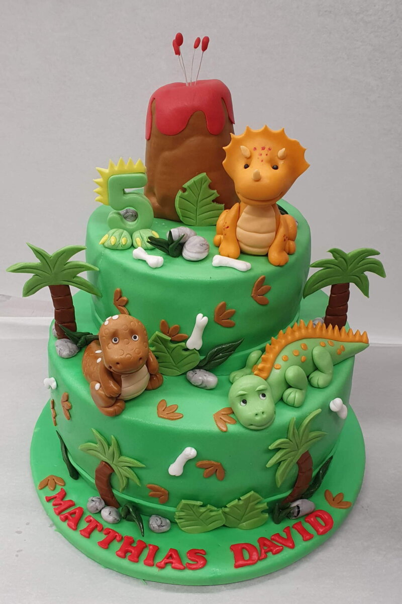 Torte mit Dinosauerier