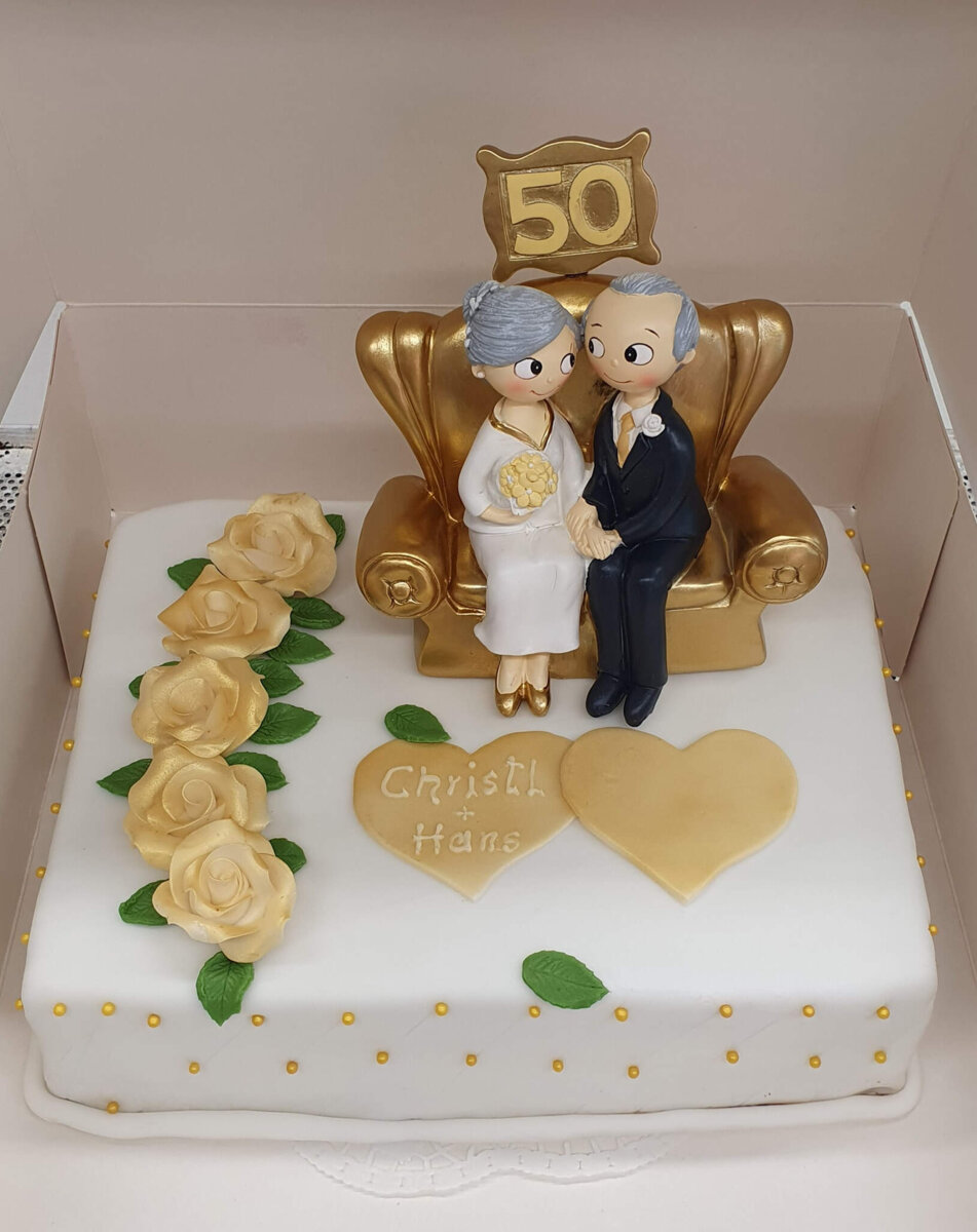 Torte zum 50. Hochzeitstag